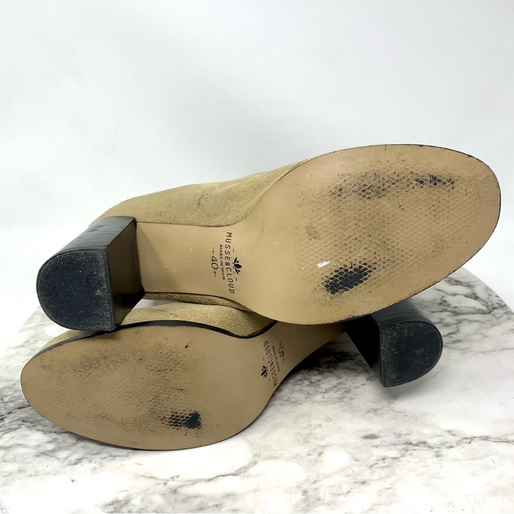 Musse & Cloud Millie Grommet Suede Booties 9 Bohemian Chunky Coquette Girl Retro - Picture 7 of 16